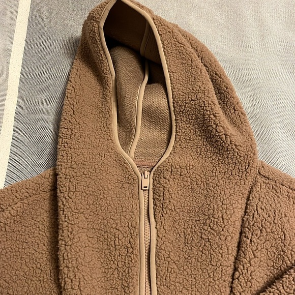 Teddy fleece quarter zip pullover hoodie - Picture 2 of 5